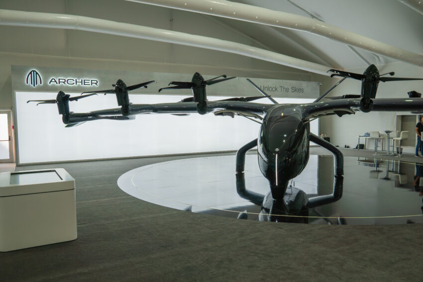 Archer Aviation Midnight electric air taxi on display