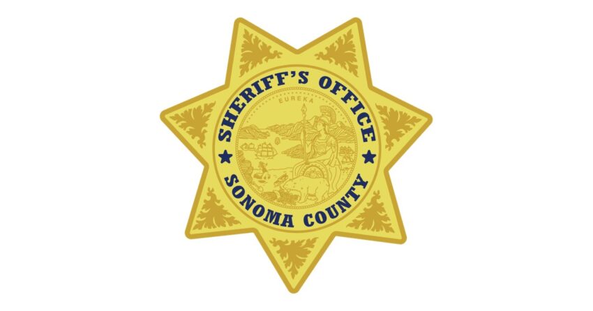 Gold seven-point Sonoma County Sheriff's Office badge